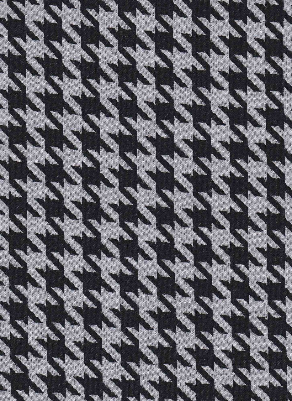 1 Yard Herringbone Knit Jacquard Houndstooth Fabric Stretch Polyester Spandex 58/60 Inches Wide